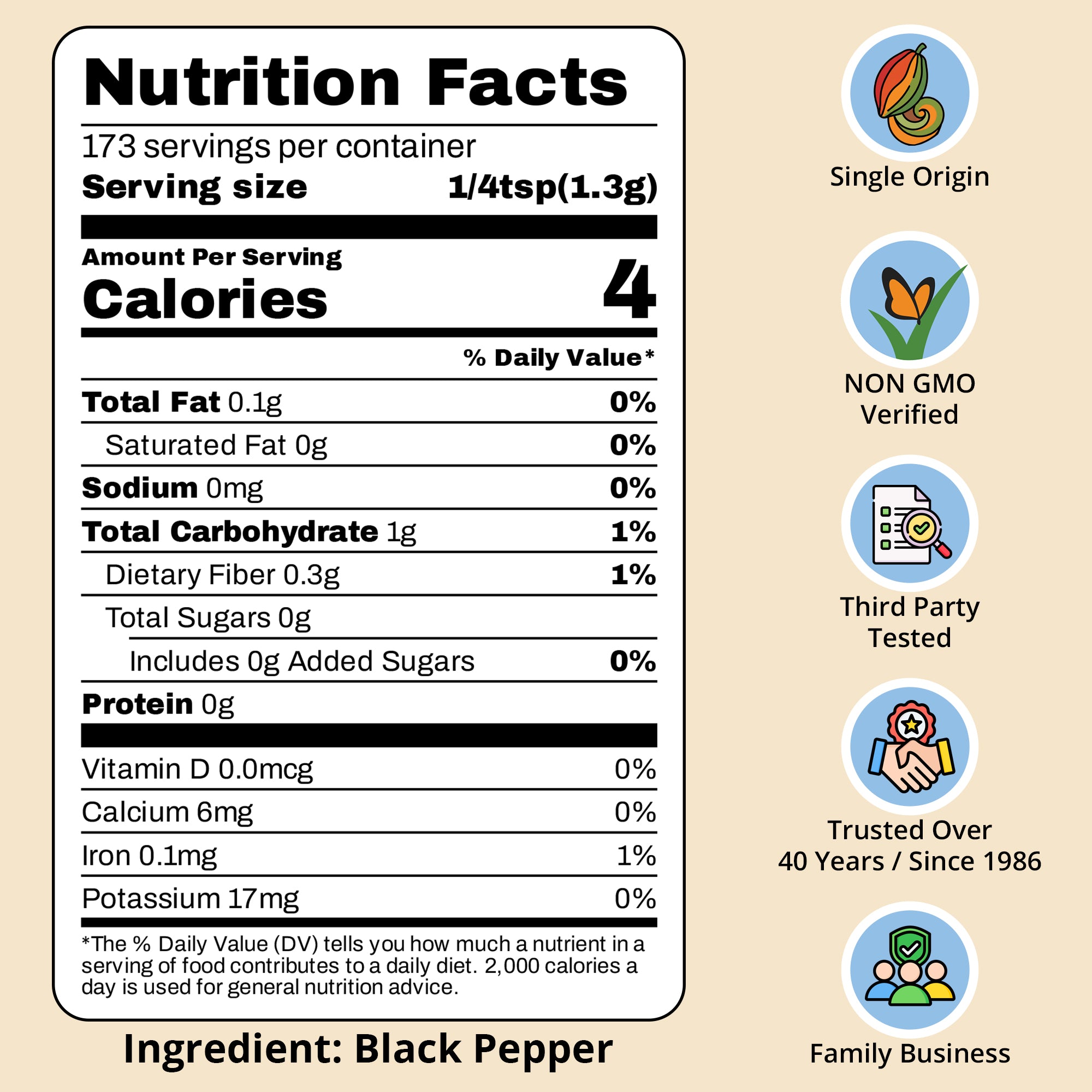 Black Peppercorns Whole