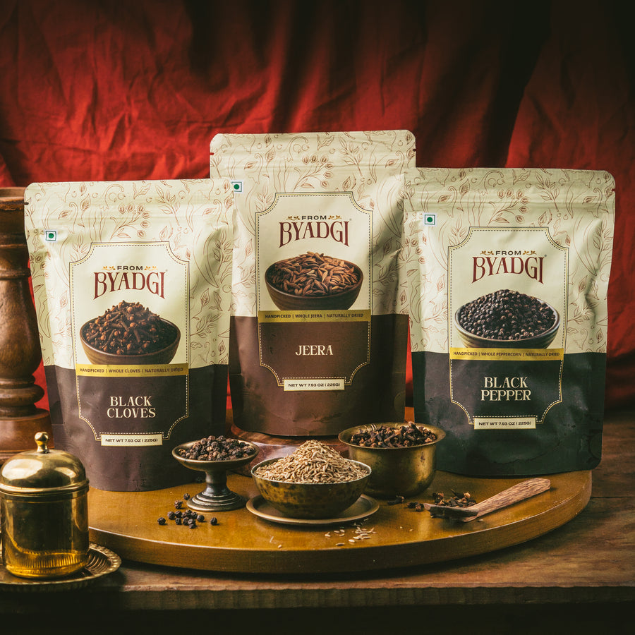 The Tadka Trio pouch
