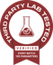 Third-party lab tested badge